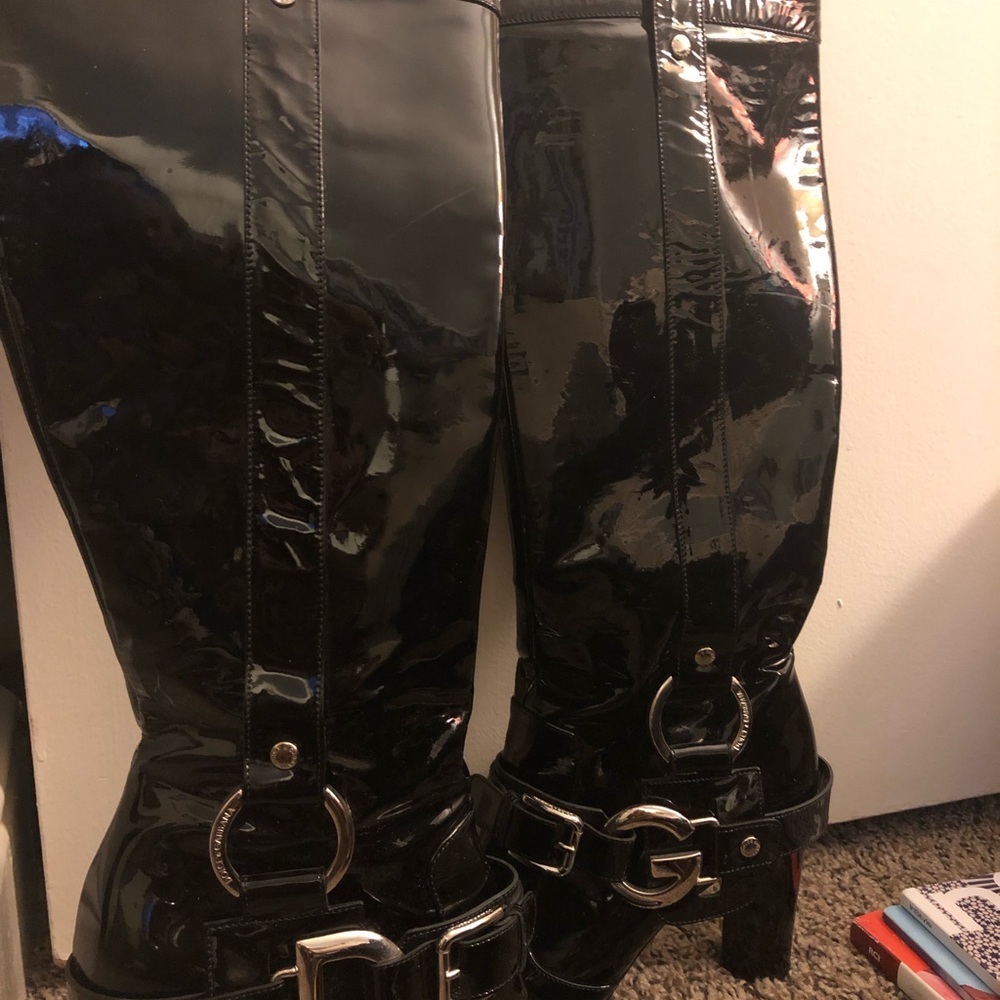Dolce & Gabbana patent leather boots.
